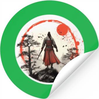 Discover Samurai Sunset Stickers