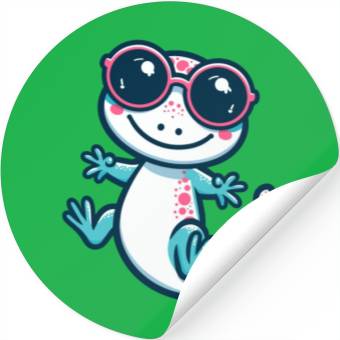 Discover Playful Lizard Cartoon Stickers
