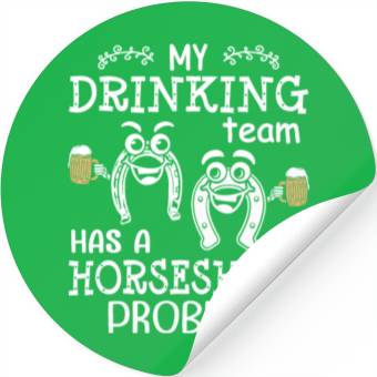 Discover Drinking Team Horseshoe Pitching Stickers