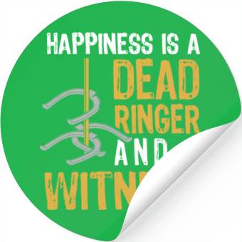 Discover Funny Dead Ringer Horseshoe Pitching Stickers