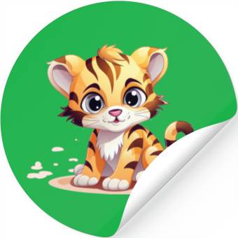 Discover Cute Little Tiger Stickers