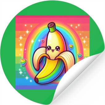 Discover Banana RainbowT-Stickers