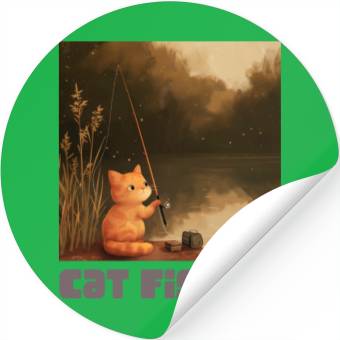 Discover Cat Fishing Stickers
