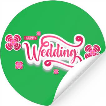 Discover Happy Wedding Stickers