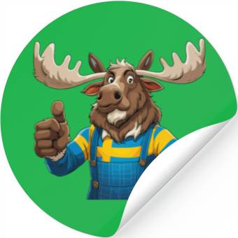Discover Swedish elk Stickers