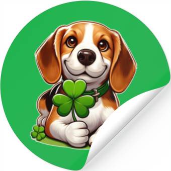 Discover St. Patrick's Day Beagle Stickers