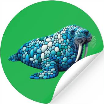 Discover Serene Seas Walrus Stickers