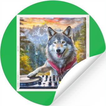 Discover DJ Wolf Wilderness Mix Stickers