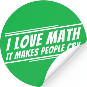 Discover I Love Math Funny Math Teacher Stickers