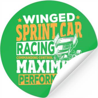 Discover Winged Sprint Car Racing Commanding Control Stickers