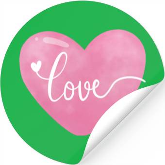 Discover Pink heart Stickers