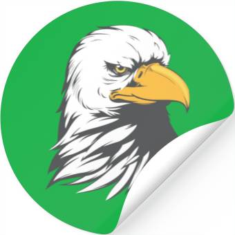 Discover Bald Eagle Head Cartoon Stickers