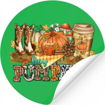 Discover Hey Pumpkin Stickers