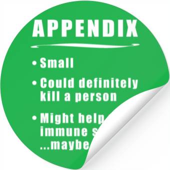 Discover Appendicitis Appendix Definition bold Stickers