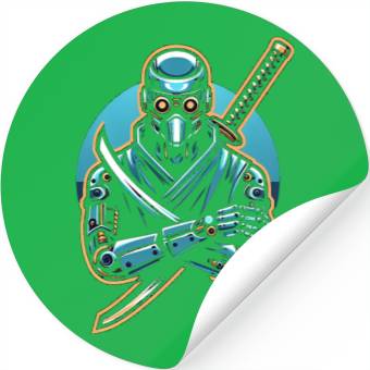Discover cyborg samurai Stickers