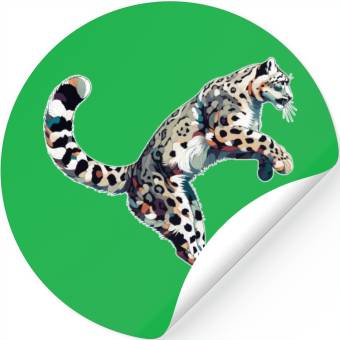 Discover Snow Leopard Leopard White Leopard Stickers