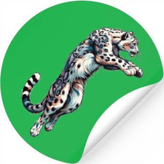 Discover Snow Leopard Leopard White Leopard Stickers