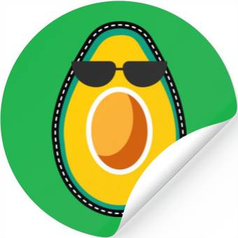 Discover Funny Avocado Face Stickers