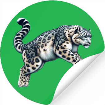 Discover Snow Leopard Leopard White Leopard Stickers