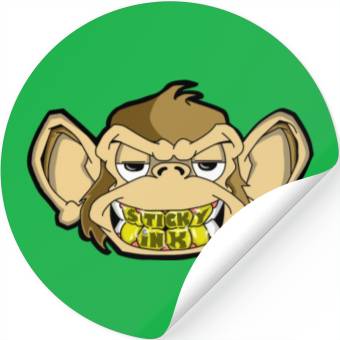 Discover monkey head Stickers