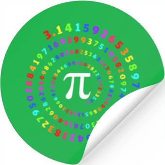 Discover Pi Circle Stickers