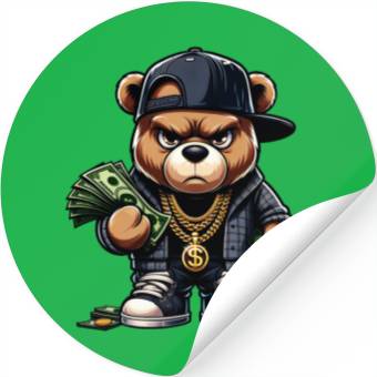 Discover teddy bear with money Stickers