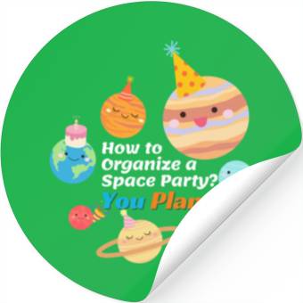 Discover You Planet! Pun Stickers