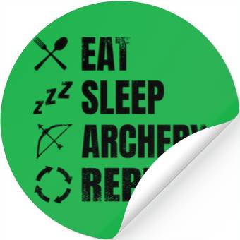 Discover Eat Sleep Archery Repeat Stickers