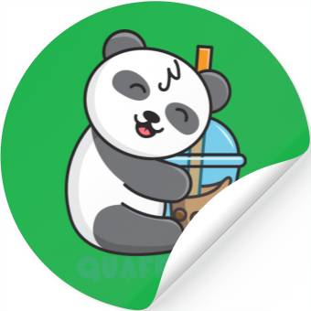 Discover Time for a drink with panda cute panda Stickers