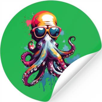 Discover octopus colored unique design Stickers