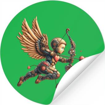Discover Robo Cupid Stickers