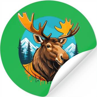 Discover Moose Stickers