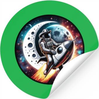 Discover Space Cowboy Astronaut Stickers