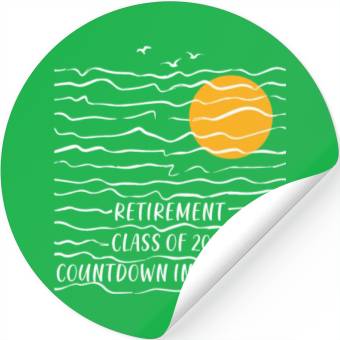 Discover 2024 Retirement Countdown Beach Stickers