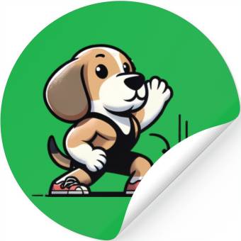 Discover Beagle Buff: Hitting the Gym in Style Stickers