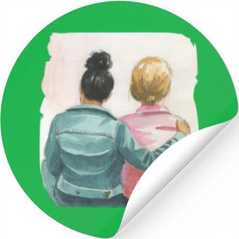 Discover Watercolor Lesbian Couple Stickers