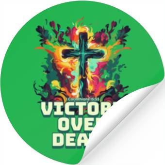 Discover VICTORY OVER DEATH Easter Design Stickers