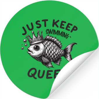 Discover Motivational Queen Fish Stickers