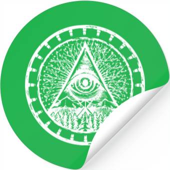 Discover Nature's Illumination: Forest Triangle Stickers
