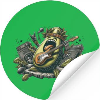 Discover Hard Avocado Rock Stickers