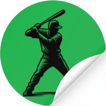 Discover Baseball Player With Baseball Bat Stickers