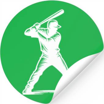 Discover Baseball Player With Baseball Bat Stickers