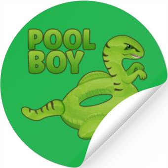Discover Pool Boy Dinosaur Floatie Swimming Pool Stickers