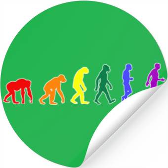 Discover Rainbow Evolution (White Outline) Stickers