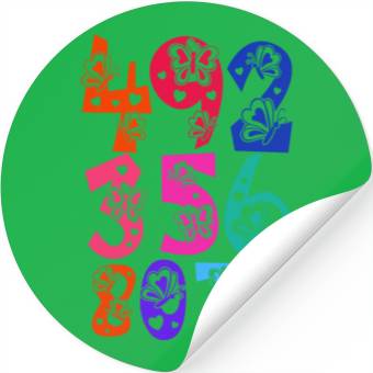 Discover Butterfly Number Stickers