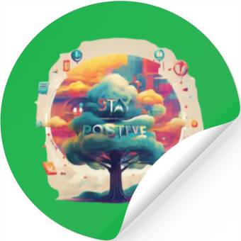Discover Stay positive Stickers