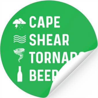 Discover Cape Shear Tornado Forecaster Gift Stickers