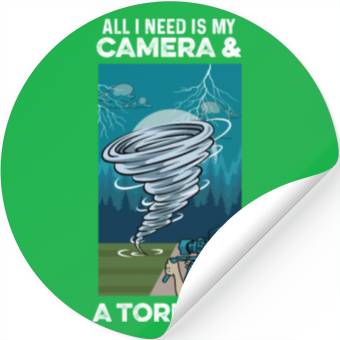 Discover Camera & Tornado Videographer Gift Stickers