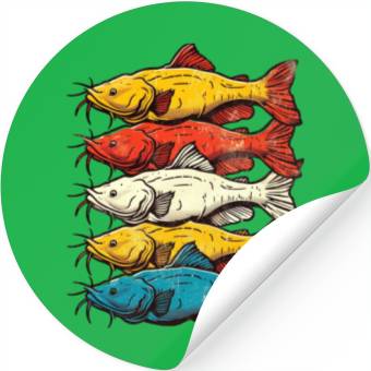 Discover Flathead Catfish Fishing Stickers