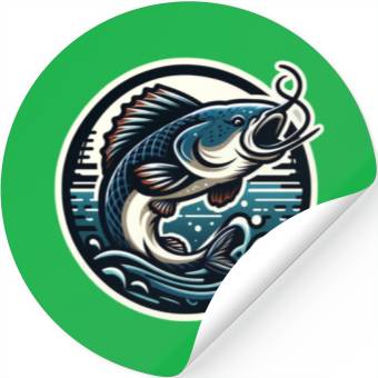 Discover Flathead Catfish Fishing Stickers